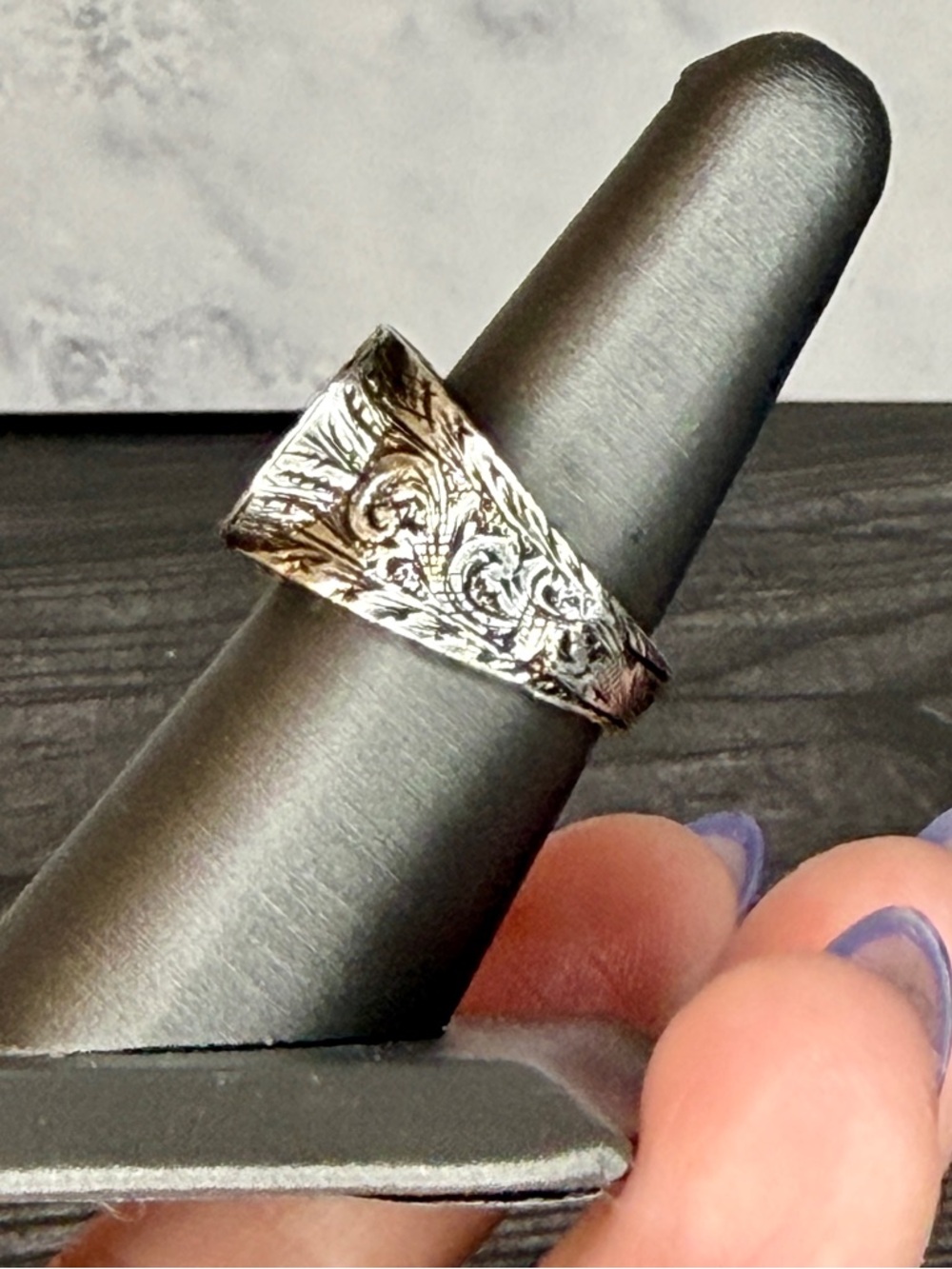 Gucci Interlocking G Solid Sterling Silver Ring | 6 3/4 Unisex | New Full Set - Picture 5 of 11